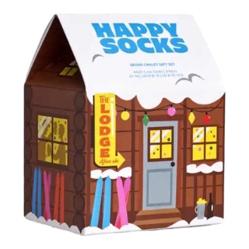 HAPPY SOCKS 2-Pack Skiing Chalet Gift Set 41-46 P001853