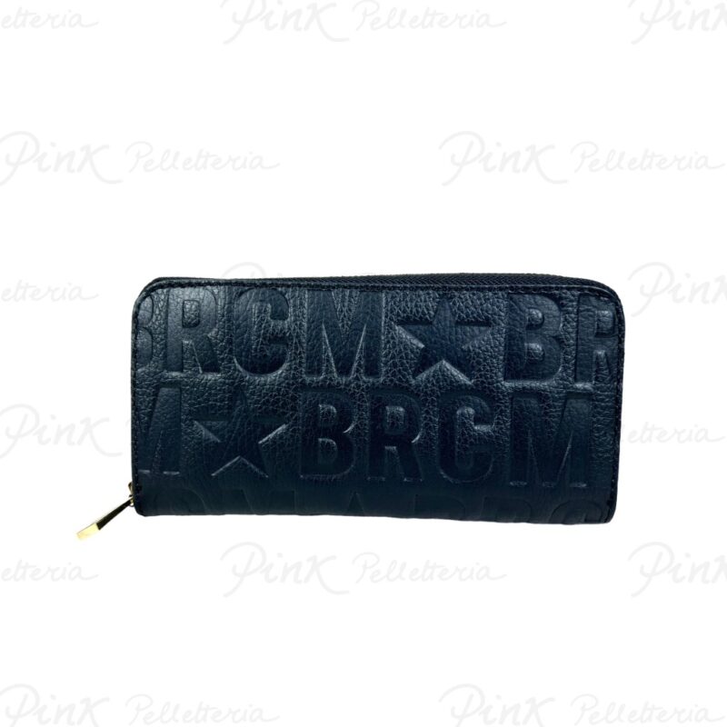 MBRC Macro Portafogli Zip Around in Pelle T619 Nero