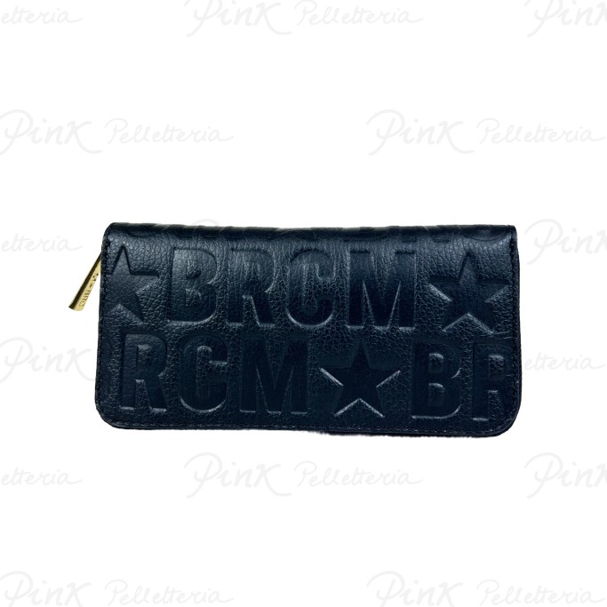 MBRC Macro Portafogli Zip Around in Pelle T619 Nero