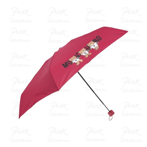 MOSCHINO Bears Whit Logo Ombrello Supermini 8425 C Cherry