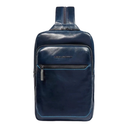 PIQUADRO Monospalla in Pelle con Portabilita' Zaino CA6589B2/BLU2 Blue