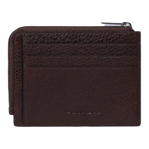 PIQUADRO Porta Carte di Credito Bustina in Pelle PP4822W130R/TM Testa di Moro - immagine 2