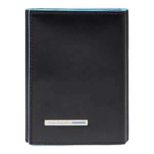 PIQUADRO Portafoglio Uomo Trifold in Pelle PU6559B2R/N Nero – Pink