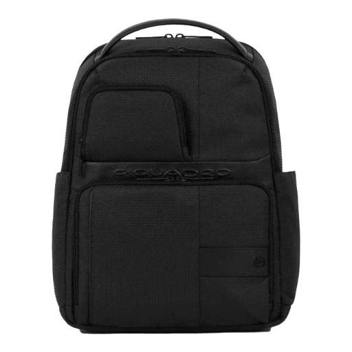 PIQUADRO Zaino Porta PC 14" in Tessuto e Pelle CA6238W129/N Nero