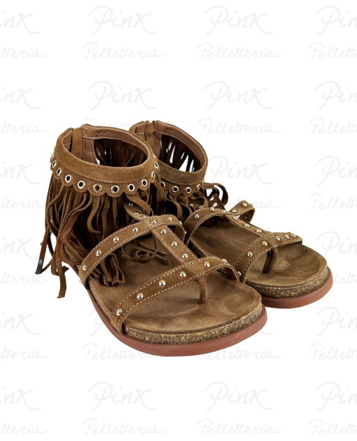 EMANUELLE VEE Sandra Sandalo Infradito Indianino 451M-910-16-P011 Cuoio