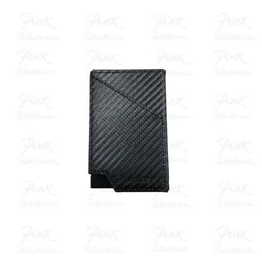 KOMPAT E Porta Carte di Credito Schermato KT0047 Nero Carbone