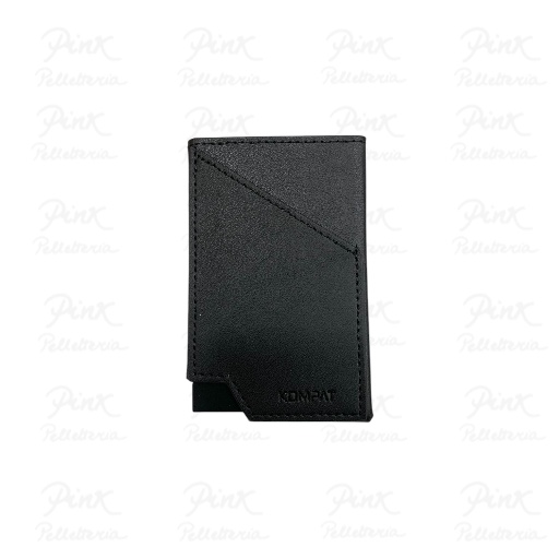 KOMPAT E Porta Carte di Credito Schermato KT0048 Nero Essenziale