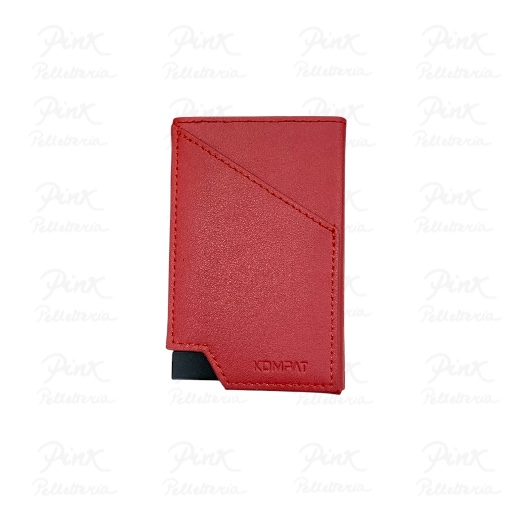 KOMPAT E Porta Carte di Credito Schermato KT0051 Rosso Passione