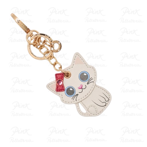 LIU JO Caliwen Cat Keyring AA5120E0015-X0459 Cream