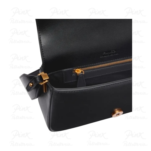 PINKO Love One Mini Slouchy fl 104340-A0QO-Z99Q Nero/Antique Gold - immagine 3