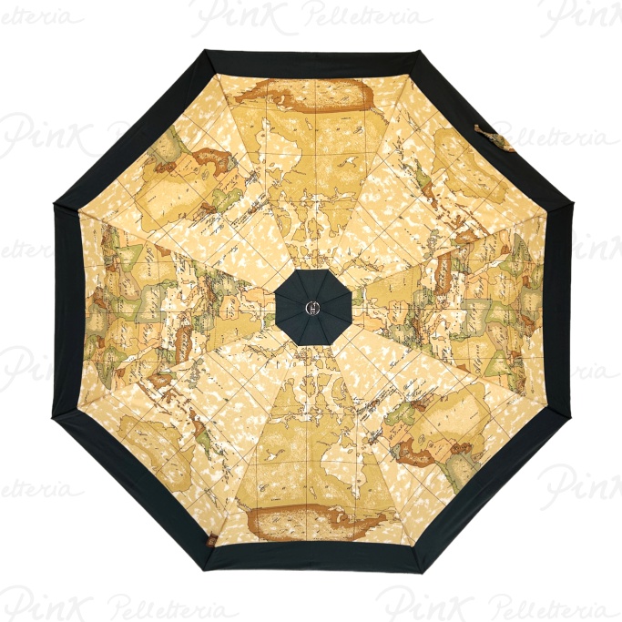 ALVIERO MARTINI PRIMA CLASSE Ombrello Minimatic Geobordo Nero + Geo