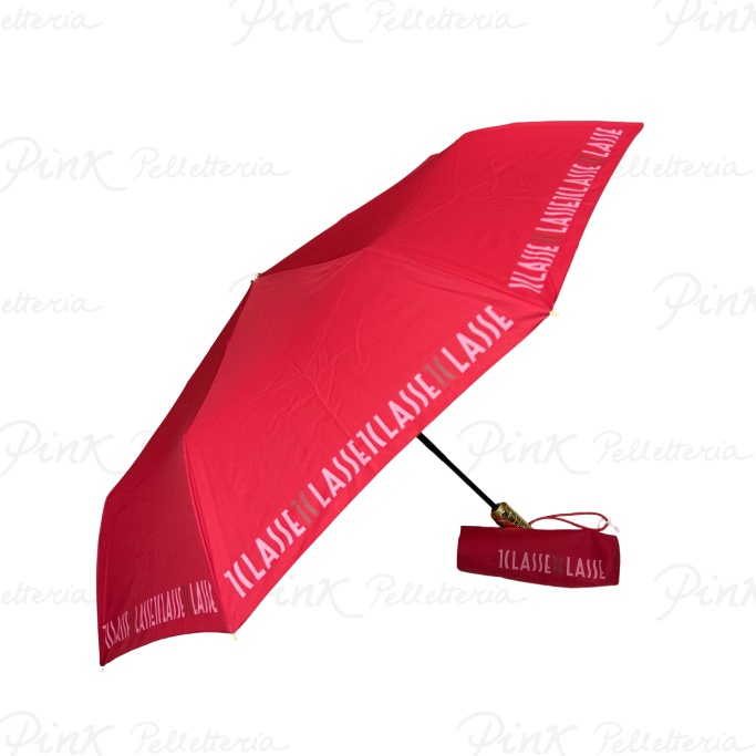 ALVIERO MARTINI PRIMA CLASSE Ombrello Open Close Tinta Unita Rosso