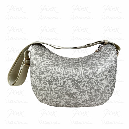 BORBONESE Eco Line Luna Bag Small Tessuto Ric. st. OpVitello 934107I15 C75 Sabbia