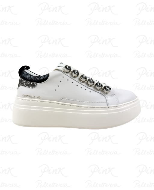 EMANUELLE VEE Bice Sneaker Strass Combi 452P-503-17-P003CB Ivory/Black