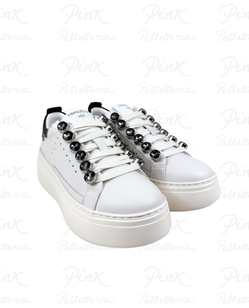 EMANUELLE VEE Bice Sneaker Strass Combi 452P-503-17-P003CB IvoryBlack
