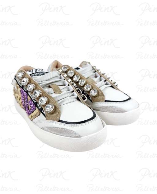 EMANUELLE VEE Olivia Sneaker Strass Combi 452P-500-14-P003CB Multi Tiger
