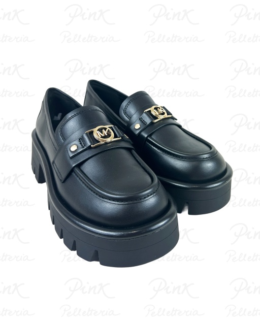 MICHAEL KORS Mandy Loafer Flat Vacchetta Leather 40T5MAFP1L001 Black