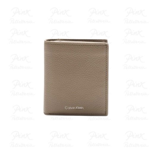 CALVIN KLEIN Ck Leather cmp Trifold Wallet LV04D1029G-RMO Taupe