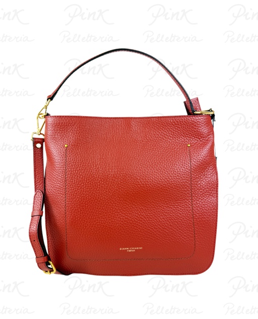 GIANNI CHIARINI Olga Sottospalla cTracolla in Pelle Grana Maxi 11496-TKL-CM-14049 Brick Red