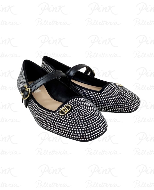 LIU JO Brigitte 06 Ballerina MicrofiberStrass SF5113TX36422222 Black