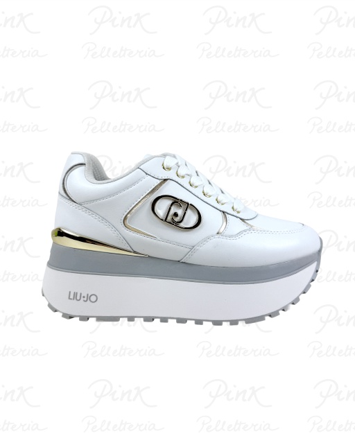 LIU JO Maxi Wonder Plus 01 Sneaker Calf Leather BF5011P010201111 White