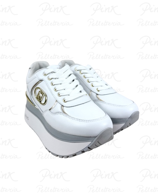 LIU JO Maxi Wonder Plus 01 Sneaker Calf Leather BF5011P010201111 White
