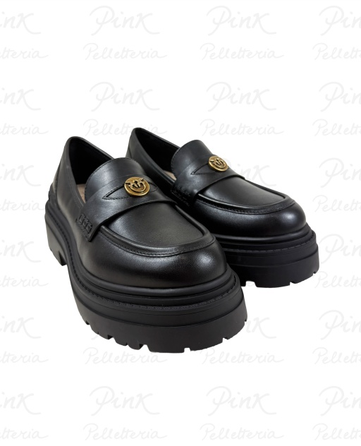PINKO Mia 24 Mocassino Calf Leather SD0403P001Z99 Black