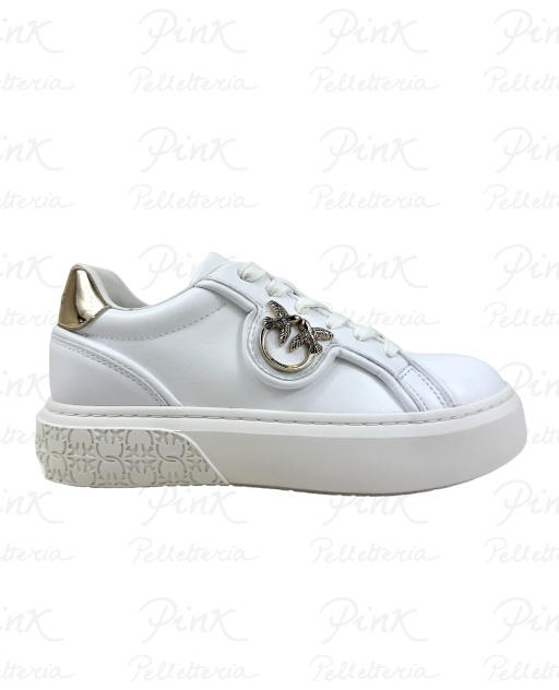 PINKO Yoko 06 Sneaker Calf Leather/Spreading SS0041P087Z1B White
