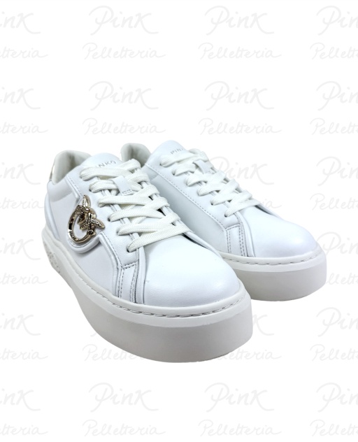 PINKO Yoko 06 Sneaker Calf Leather/Spreading SS0041P087Z1B White