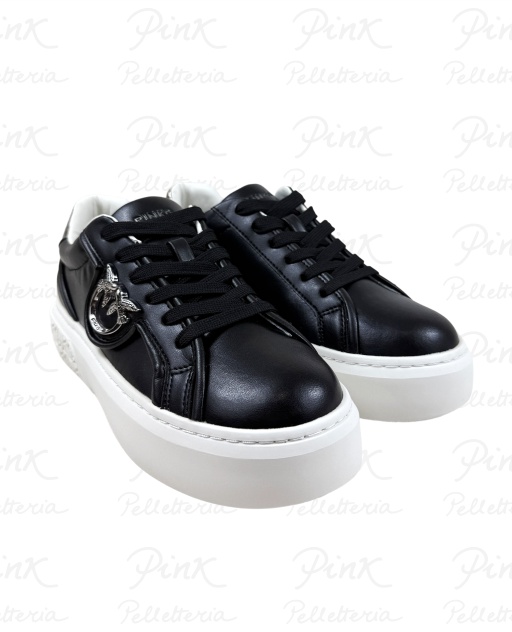 PINKO Yoko 06 Sneaker Calf LeatherSpreading SS0041P087Z99 Black