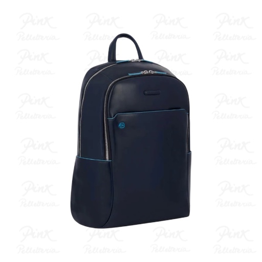 PIQUADRO Zaino Grande 15,60" in Pelle CA4762B2/BLU2 Blue - immagine 2