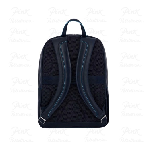 PIQUADRO Zaino Grande 15,60" in Pelle CA4762B2/BLU2 Blue - immagine 3