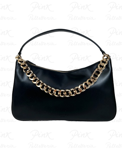 TWINSET Liliane Leather Sottospalla c/Catena Pelle 252TB7010-S21002-12695 Nero/Oro