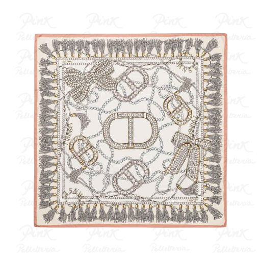 TWINSET Printed Kefia st. Pearls Oval T 252TA4290-S16824-12650 Parchment