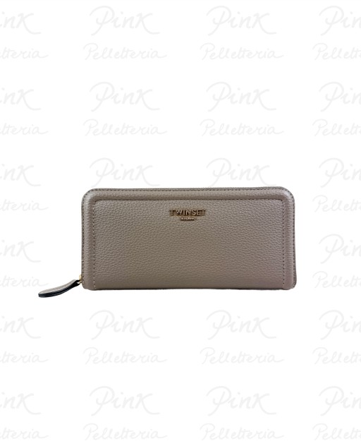 TWINSET Soft Brera Portafoglio Zip Around 252TB7064-S20857-00021 Fango