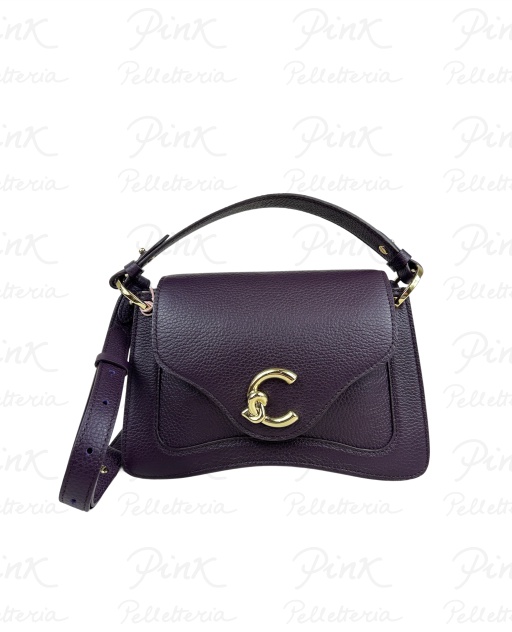COCCINELLE C-Me Top Handle Media in Pelle E1SSL180201 V87 Prune