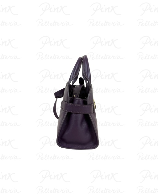 Coccinelle Sabine Handtasche Prune - Elegante Leder Umhängetasche Dunkellila