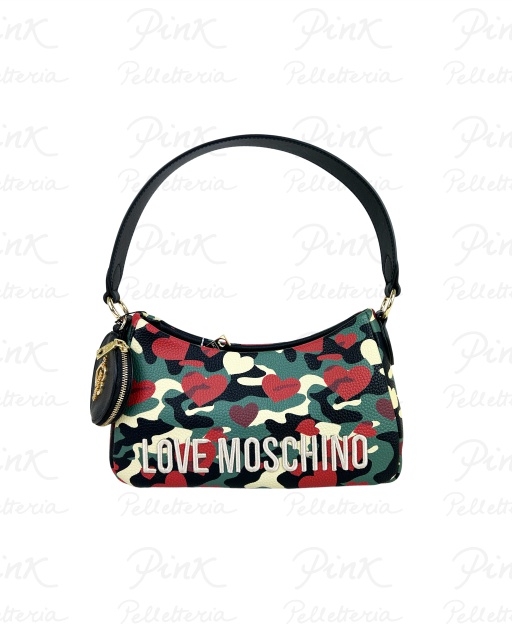 LOVE MOSCHINO Saffiano Sottospalla JC4104PP1N-LT1-95A Camouflage + Nero
