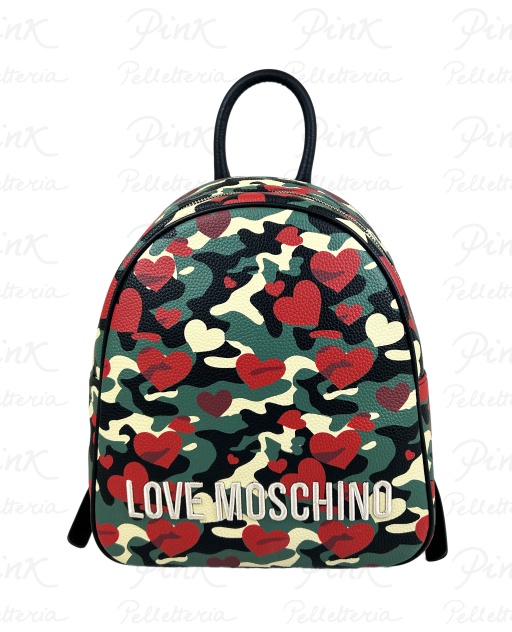 LOVE MOSCHINO Saffiano Zaino JC4108PP1N-LT1-95A Camouflage + Nero