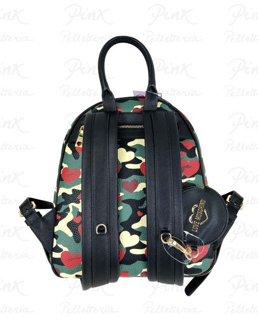 LOVE MOSCHINO Saffiano Zaino JC4108PP1N-LT1-95A Camouflage + Nero