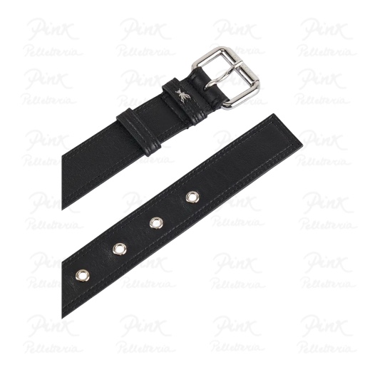 PATRIZIA PEPE Cintura in Pelle 2W0023 L113 FB30 Nero/Silver - immagine 2