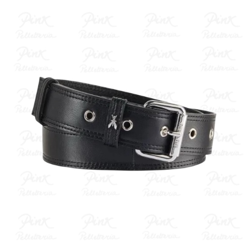 PATRIZIA PEPE Cintura in Pelle 2W0023 L113 FB30 Nero/Silver