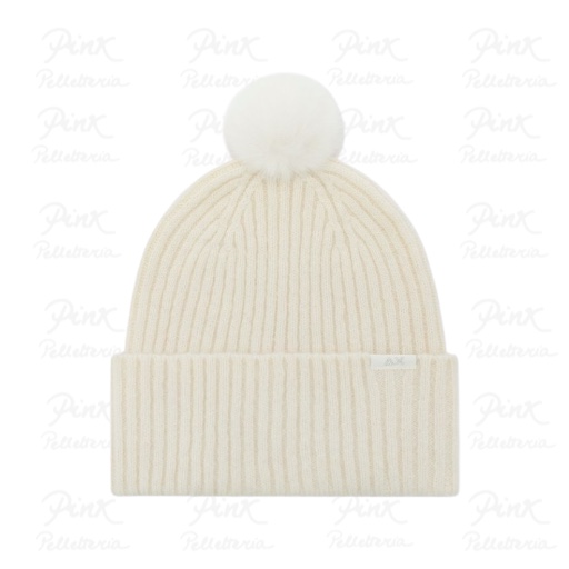 SUN68 Pom Pom Cappuccio C45211-31 Bianco Panna
