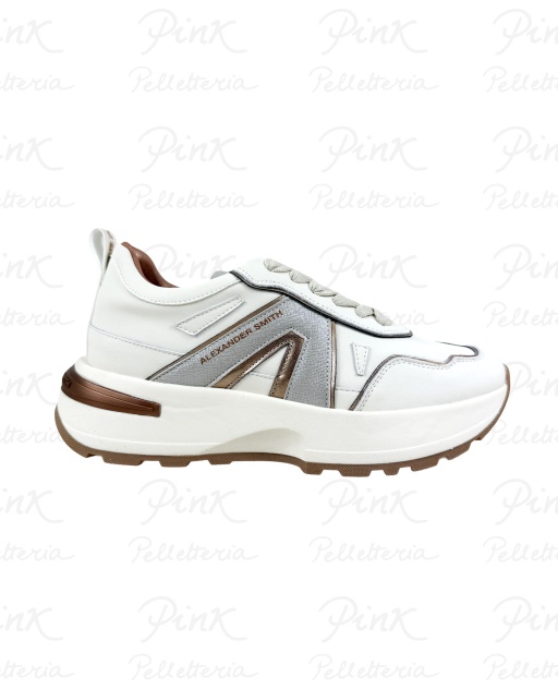 ALEXANDER SMITH Liverpool Woman Sneaker ASBCLPW-2174-SFSV Off white Silver
