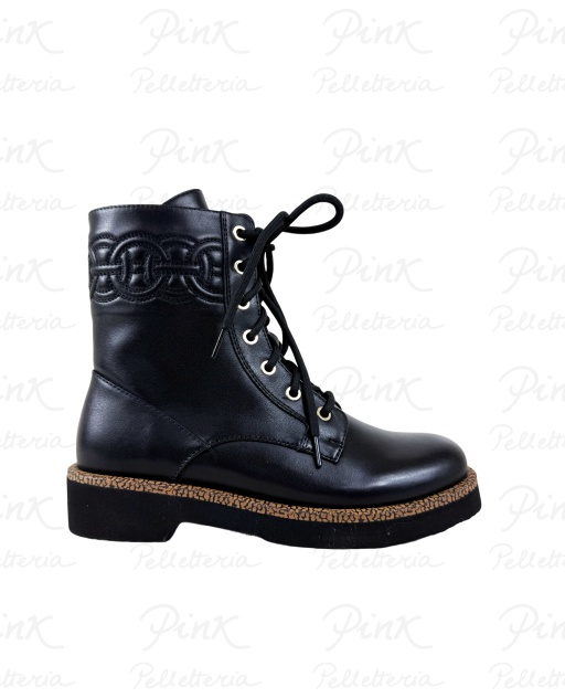 BORBONESE Ankle Boot Anfibio Vitello 91040028CC4-100 Nero