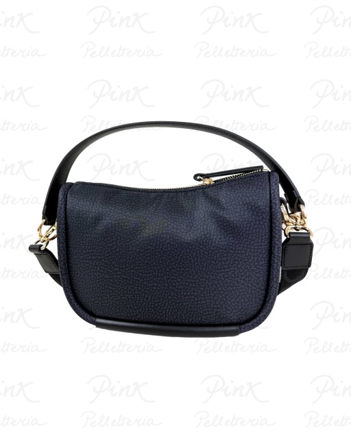 BORBONESE Cahier Borsa Hobo Small cTracolla Tess. Ricic. st OpVitello 91010036I15-Y66 Dark Black