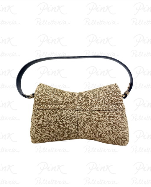 BORBONESE Camoscio Op Borsa Tracolla cPatta Agnello Smerigliato st. 91010159684-306 Op Naturale