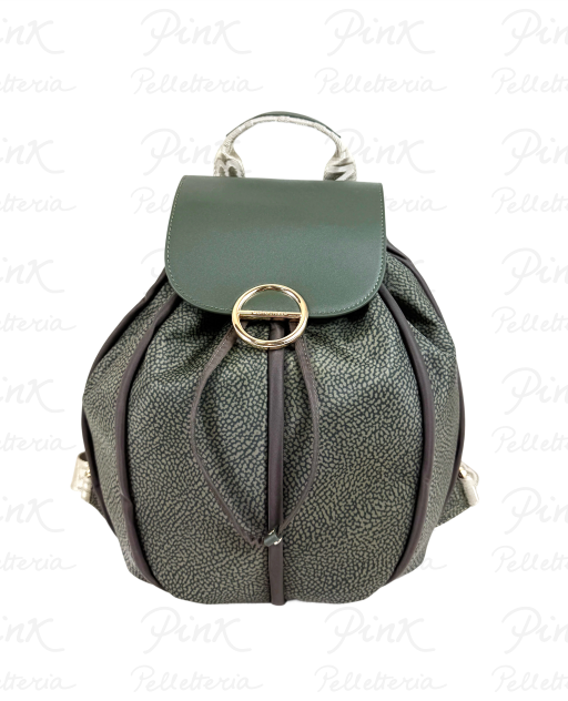 BORBONESE Cottage Zaino Medium Tess. Ricic. st OpVitello 91010122AJ0-011 Alloro