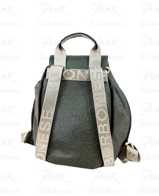 BORBONESE Cottage Zaino Medium Tess. Ricic. st OpVitello 91010122AJ0-011 Alloro