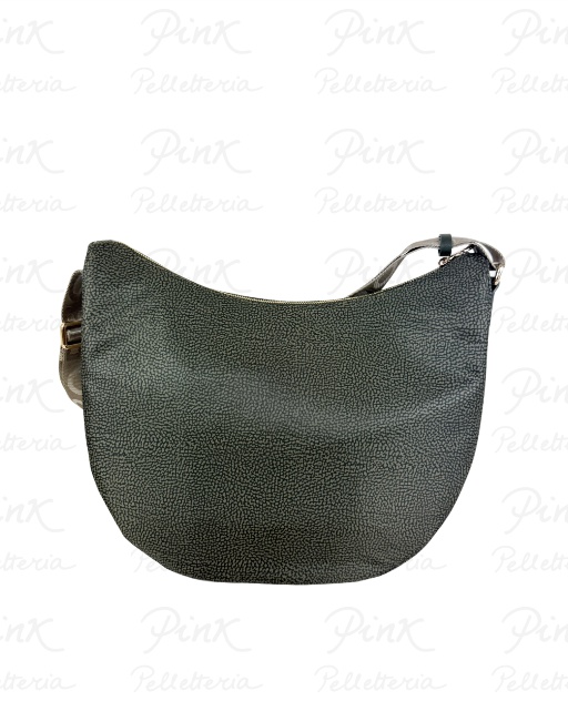 BORBONESE Eco Line Luna Bag Medium Tess. Ricicl. st. OpVitello 934109I15-011 Alloro